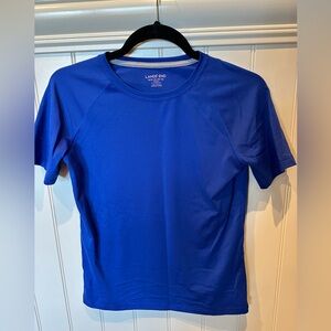 LANDS’ END Size Youth Medium 10-12 Royal Blue Cotton Short Sleeve Tee Sh…